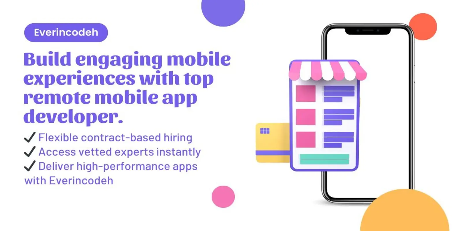 Pre-vetted mobile app developers illustration
