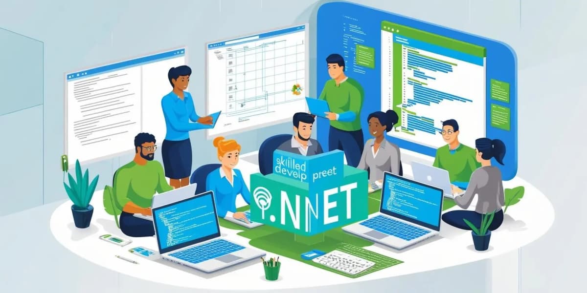.NET software development illustration